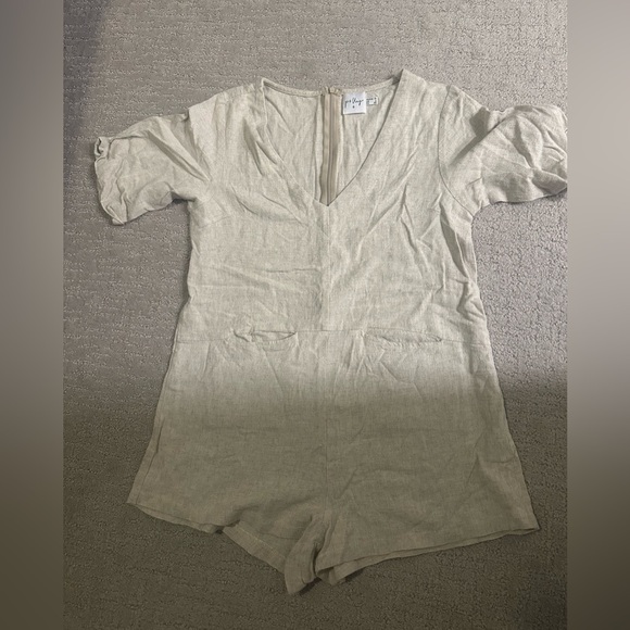 Princess Polly Pants - Princess Polly tan short romper  size 6